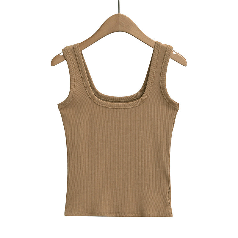 Dame hverdag tanktop med blødt materiale og moderne U-udskæring Stilla