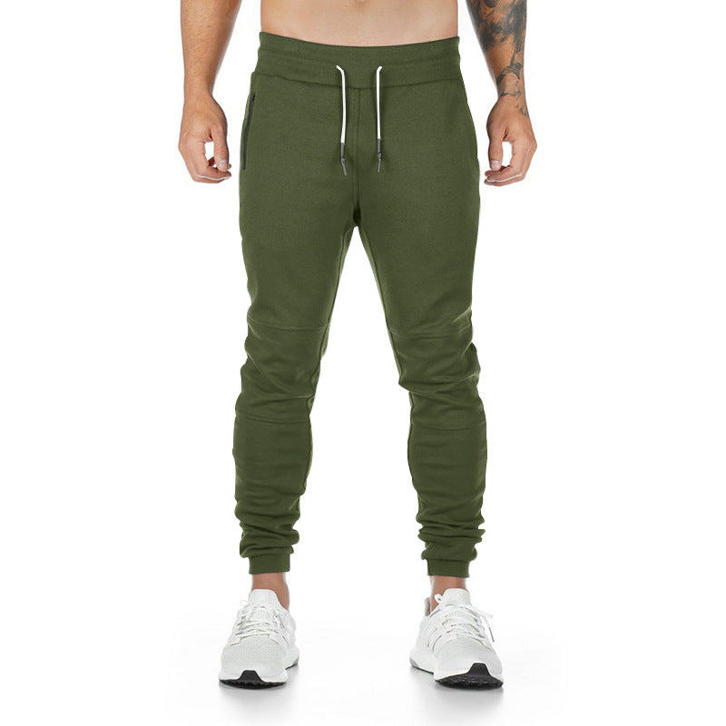 Herrer nan smal skåret sport-joggingbukser med ergonomiske knæindsatser, komfortbund og snøre Skovae
