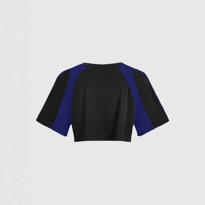 Dame Crop-T-shirt med sportsligt design og iøjnefaldende grafisk tryk Stilla