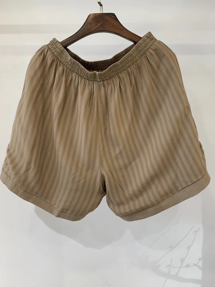 Femme Let Højtaljede Læder Shorts Stilla
