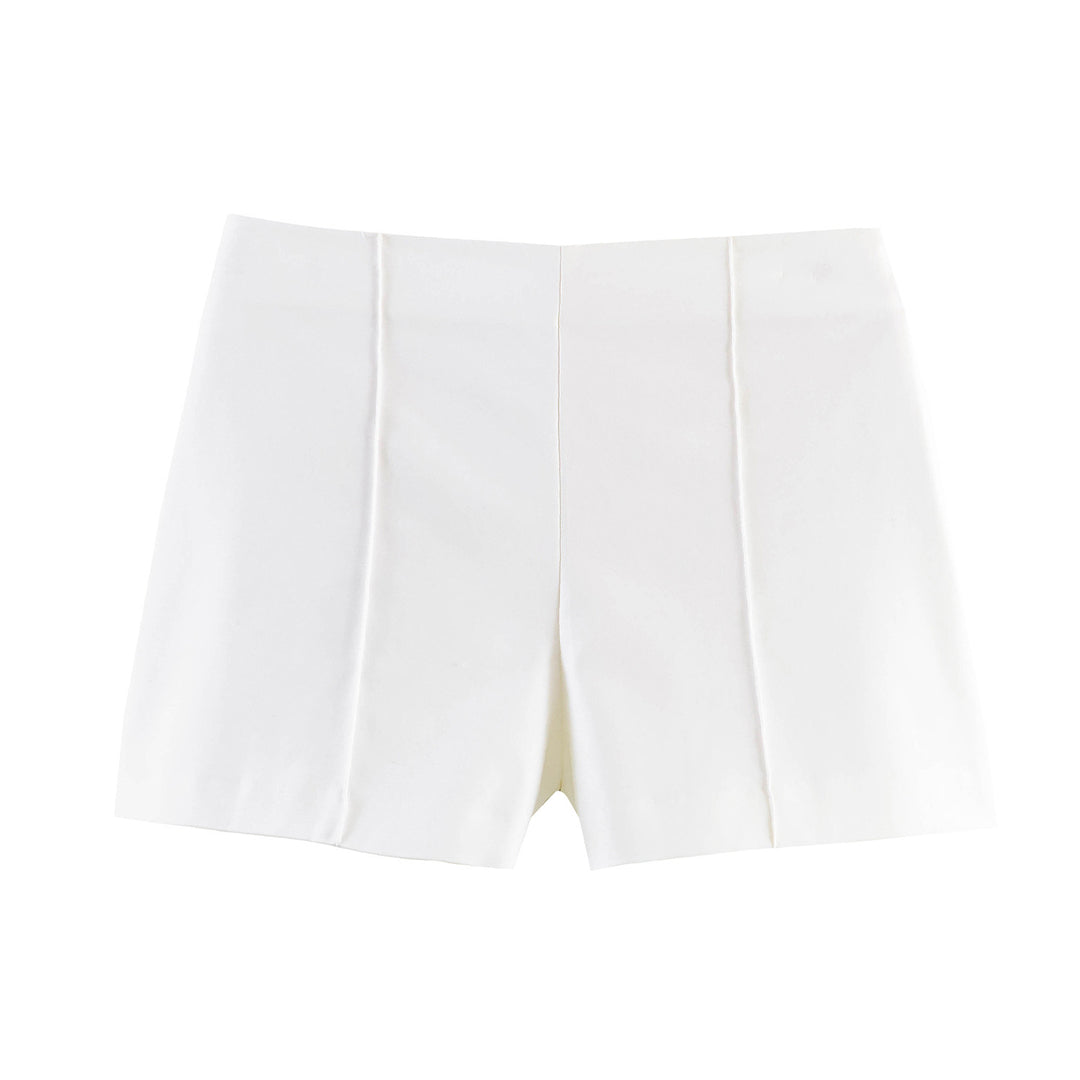 Dame elegante shorts med moderne plisserede detaljer Skovae
