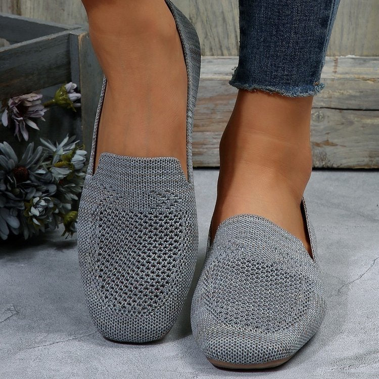 Dame Let og åndbar Slip-On Ballerina med moderne netdesign Stilla