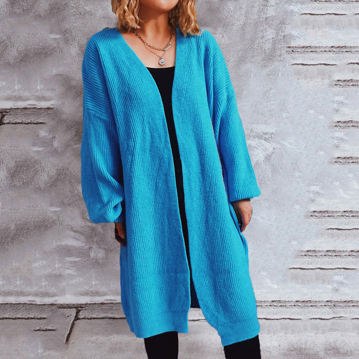 Kvinders oversized cardigan med dyb V-hals og løs pasform Stilla
