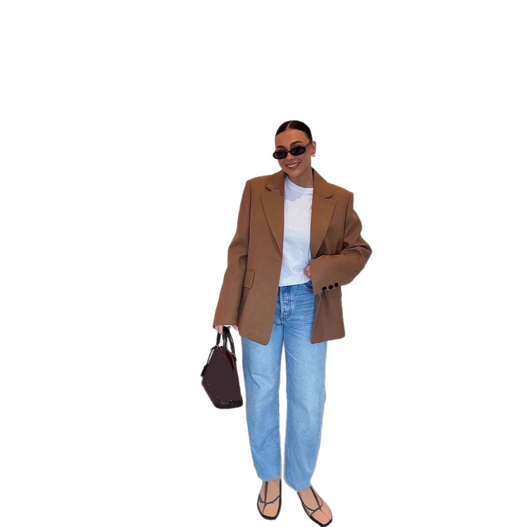 Dame Oversized Blazerjakke i moderne snit Stilla