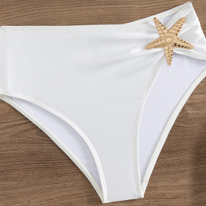 Damer højtaljet bikini med elegante skald udsmykninger Skovae