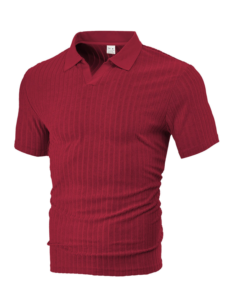 Herrer kortærmet polo shirt lavet af åndbart strukturmateriale Stilla