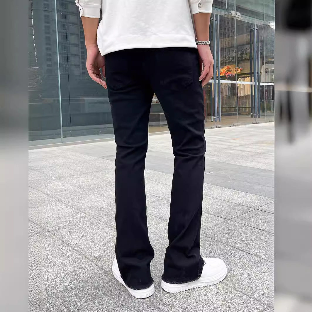 Herrer Bootcut Jeans med stilfuldt detalje og afslappet pasform Stilla
