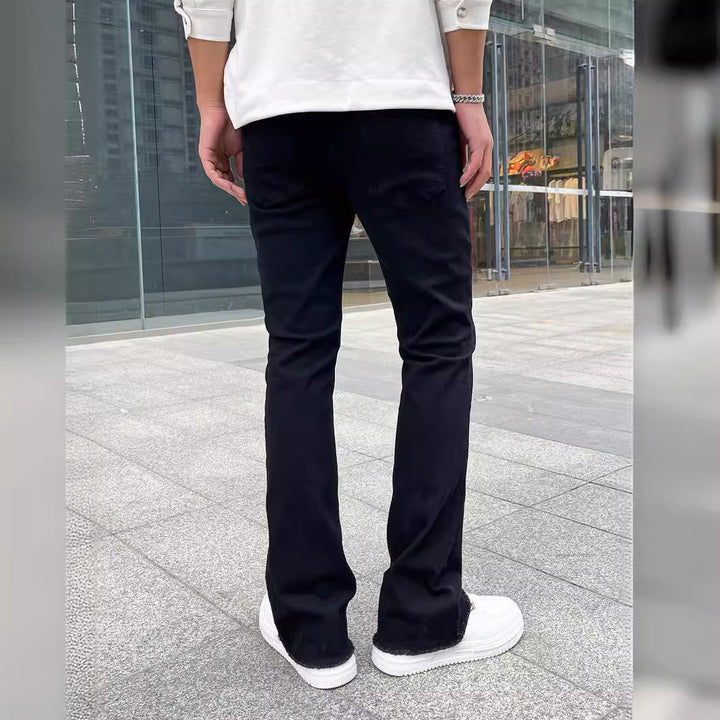 Herrer Bootcut Jeans med stilfuldt detalje og afslappet pasform Stilla