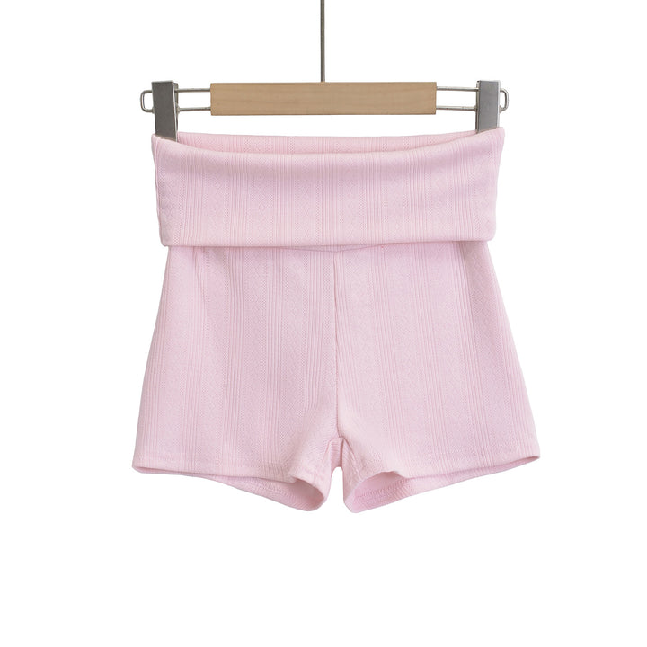 Dame Sporty Kort Shorts med høj talje og struktureret stof Stilla