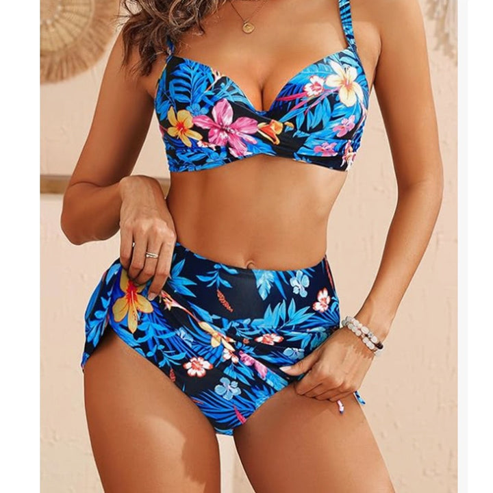 Dame bikini sæt med justerbare stropper og fashionabel indviklet design Skovae