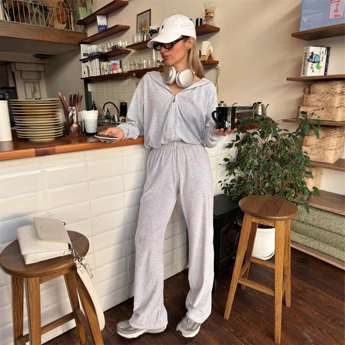 Kvinders afslappede jumpsuit sæt med kort krave og elastisk talje Skovae