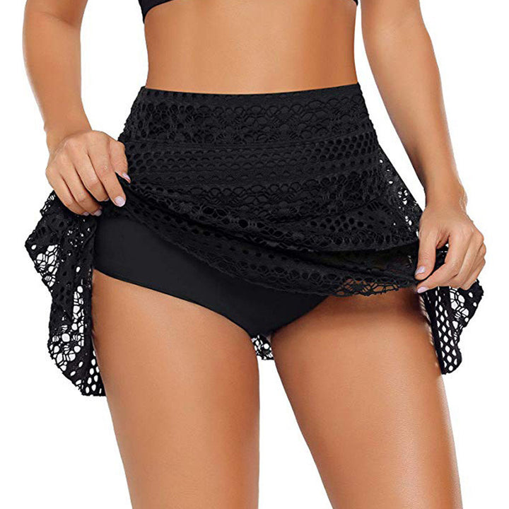 Dame spidser-badesarong med voluminøst bølgedesign Skovae