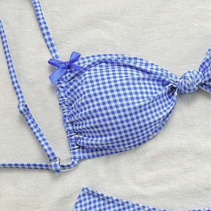 Dame bikini-sæt med flæse detaljer og justerbare stropper Skovae