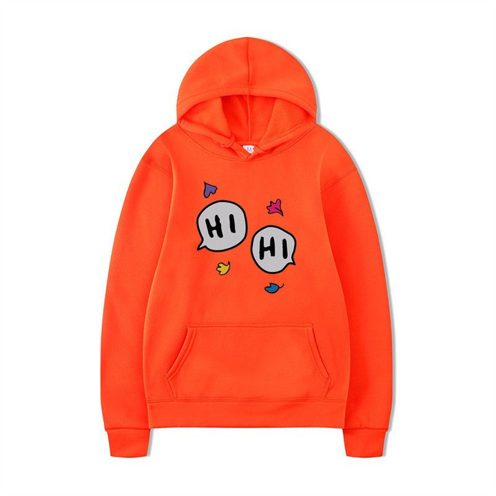 Dame hoodie med kreativt tegneserie design og kenguru lomme Skovae