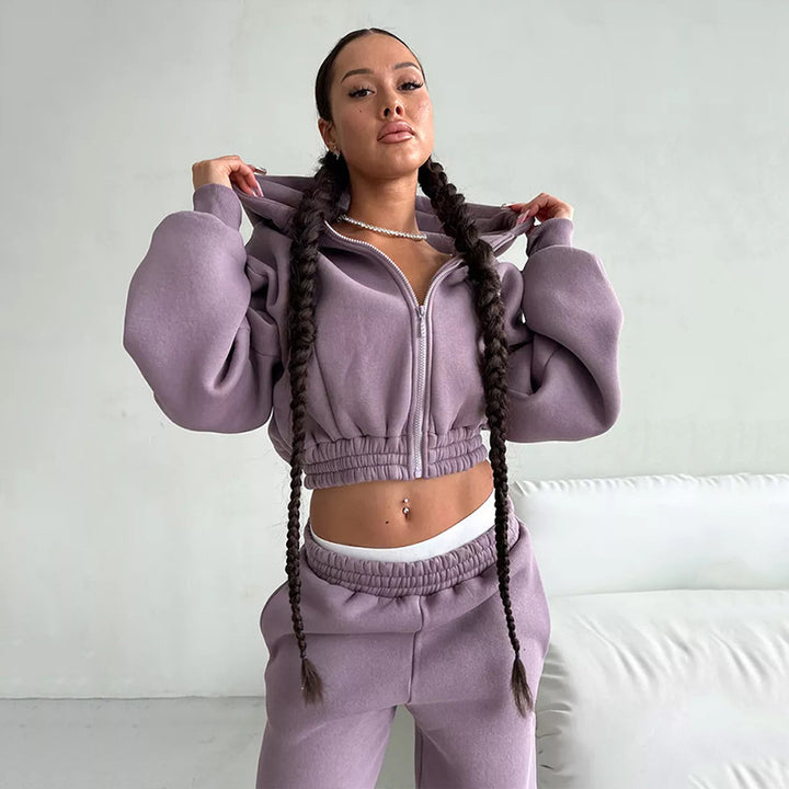 Kvinder Oversized Hoodie med sporty skæring og elastisk talje Skovae