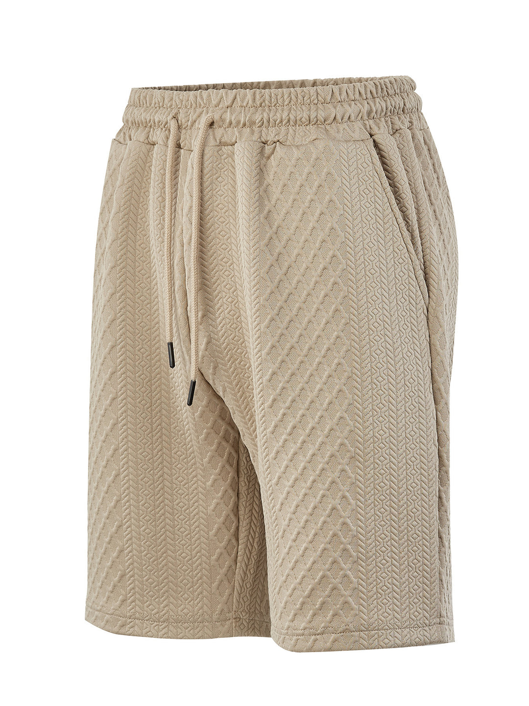Herren nan strukturerede lounge shorts med elastisk bånd, snøre og sidelommer Skovae
