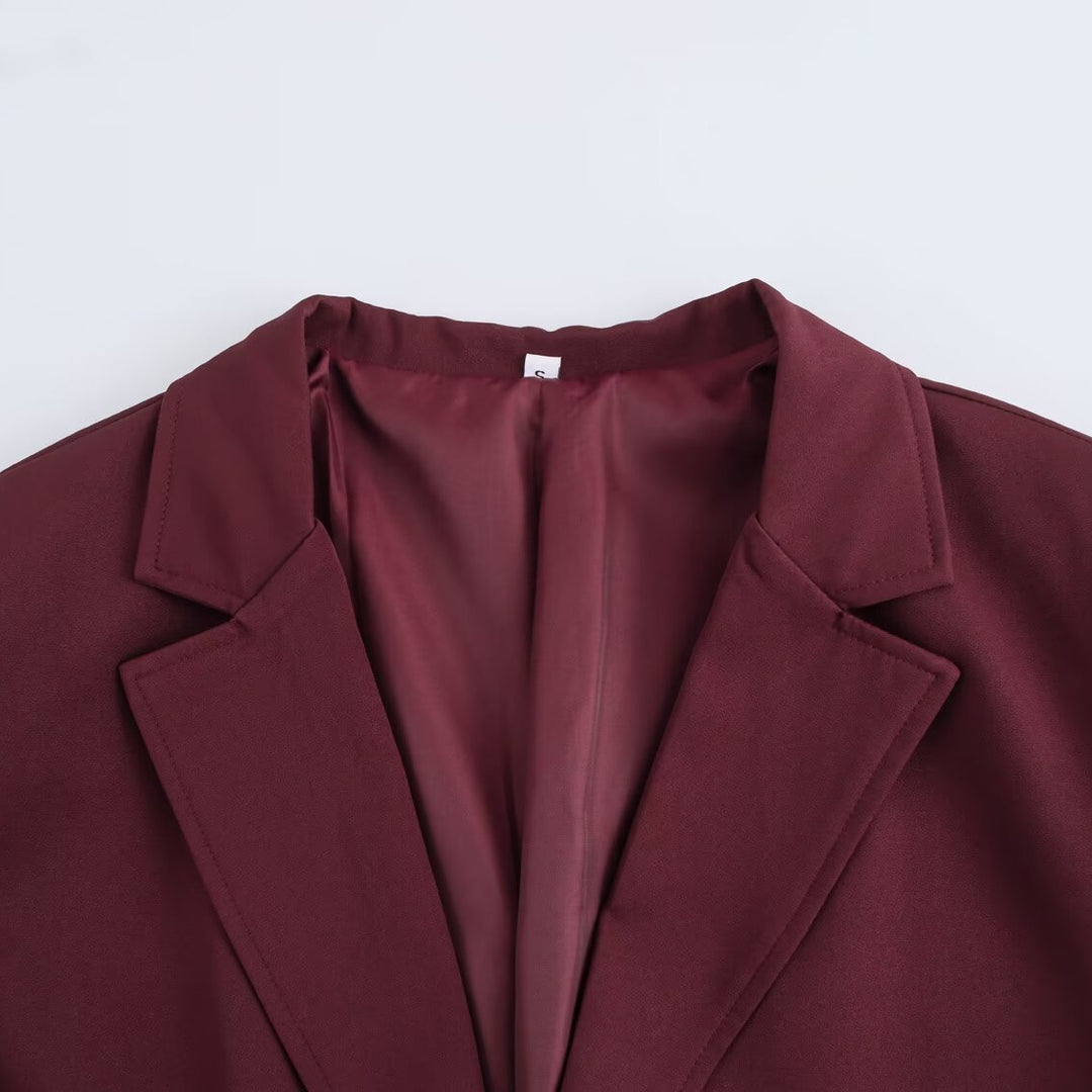 Femme Doubelt række Longline Blazer Frakke Stilla