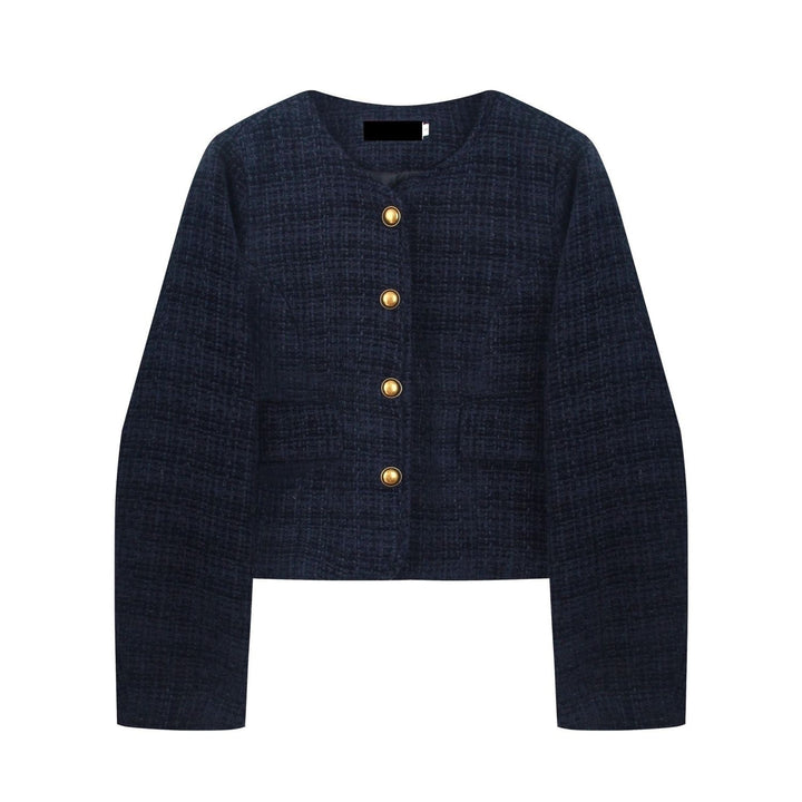 Kvindernes cropped blazer med guld knapper Stilla