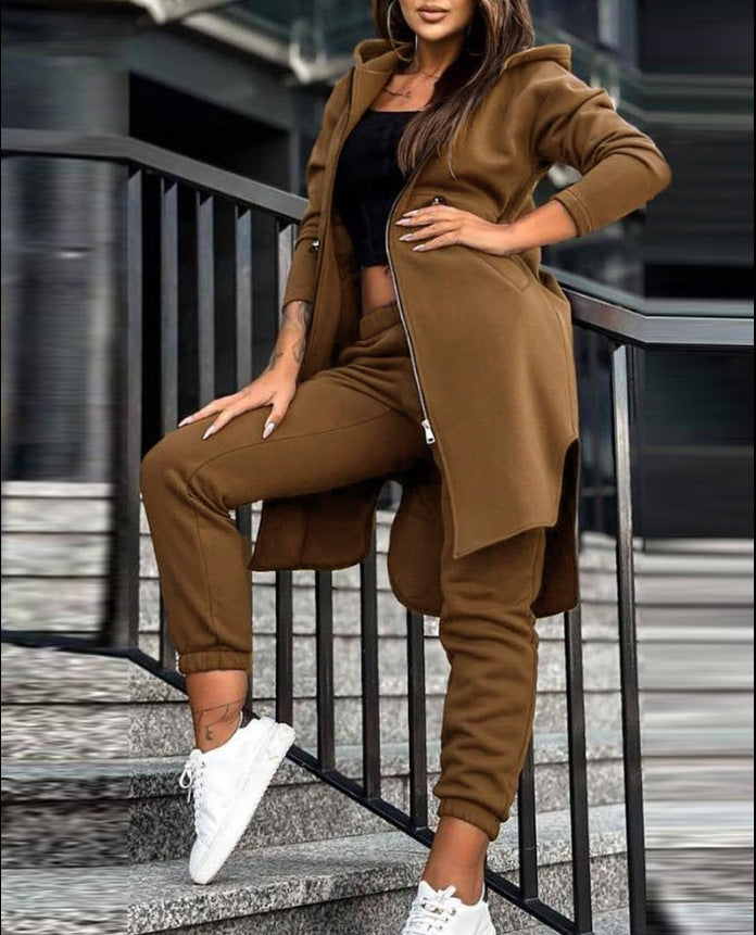 Dame sporty loungewear-sæt med hætte Stilla