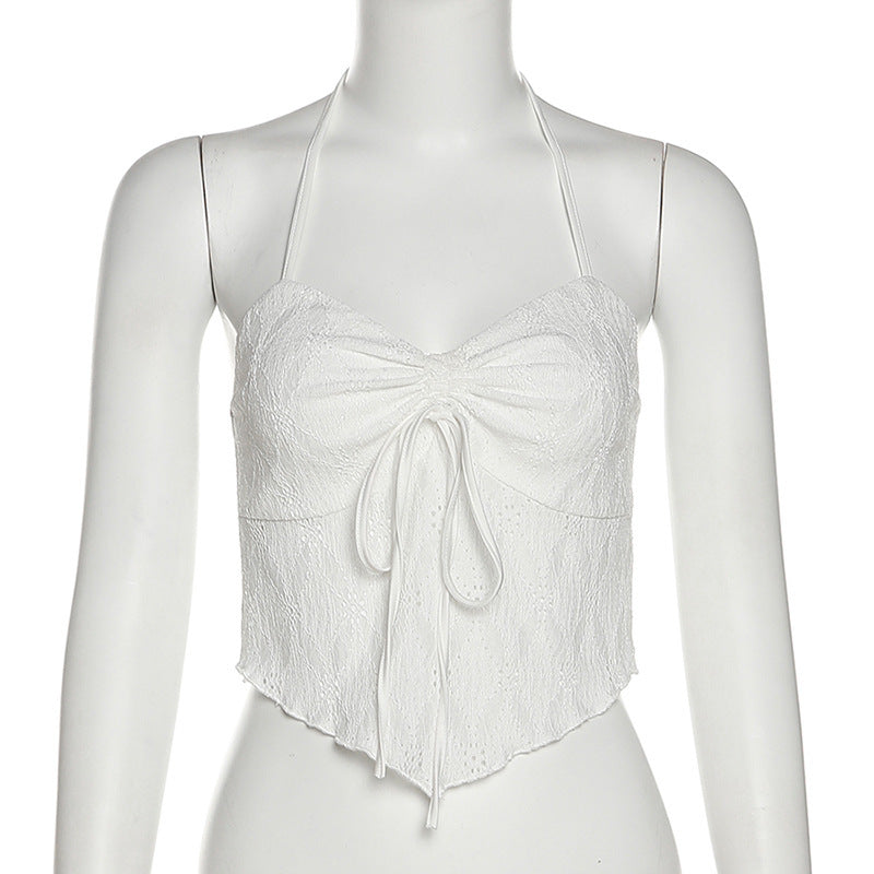 Dame blonde top med smalle stropper Stilla