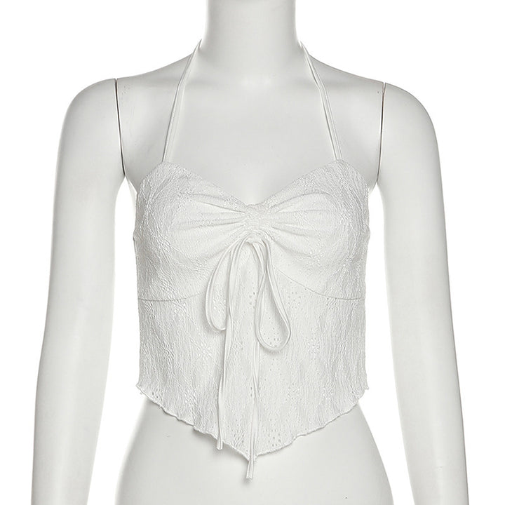 Dame blonde top med smalle stropper Stilla