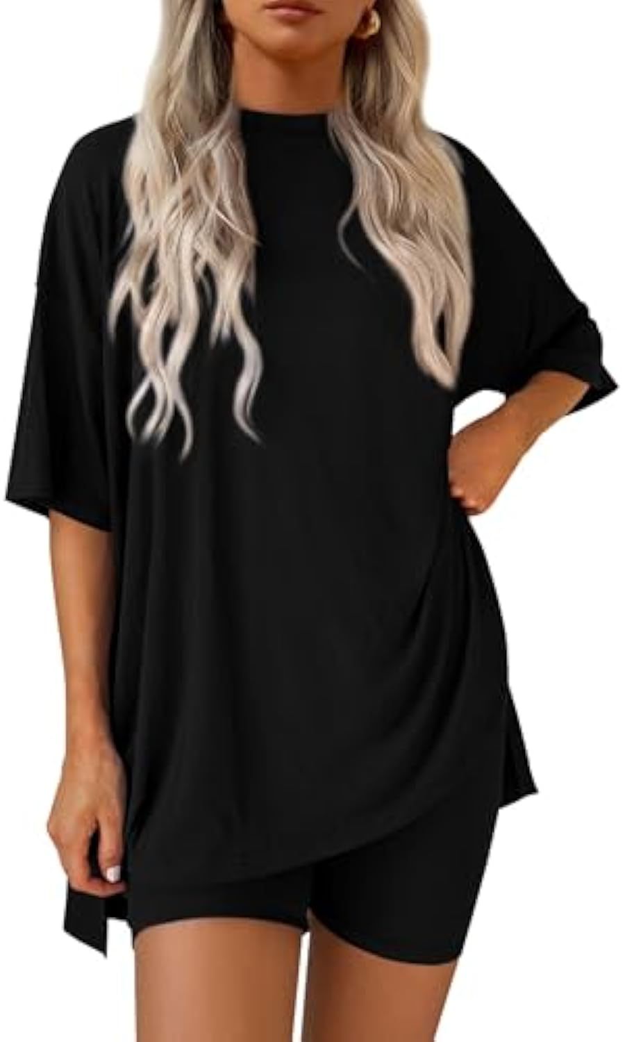 Damer afslappet sport T-shirt med shorts i sæt Skovae