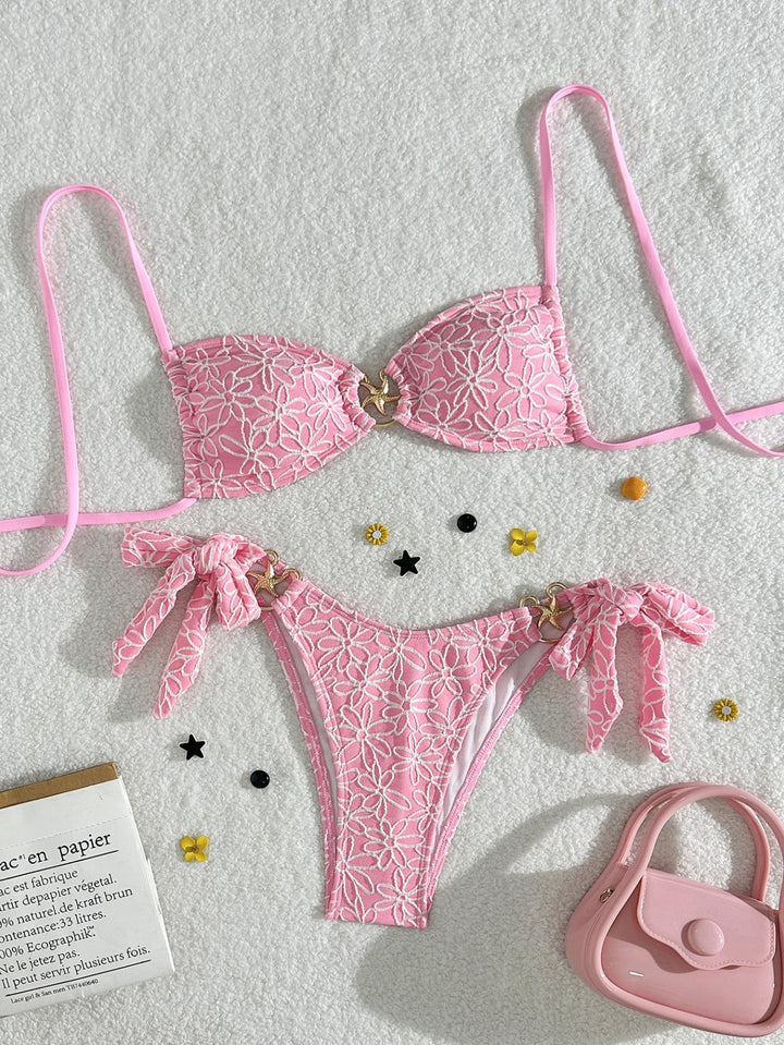 Dame Push-Up Bikini med legende blomsteraccents Skovae