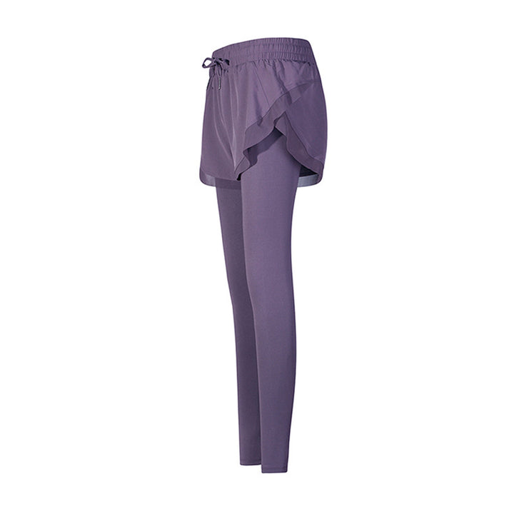 Dame Sporty Leggings med integrerede shorts og elastisk talje Stilla