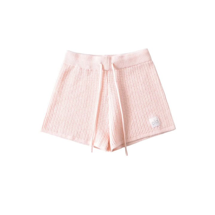 Dame hyggelige strikshorts med elastisk talje og komfortabel snortræk Stilla
