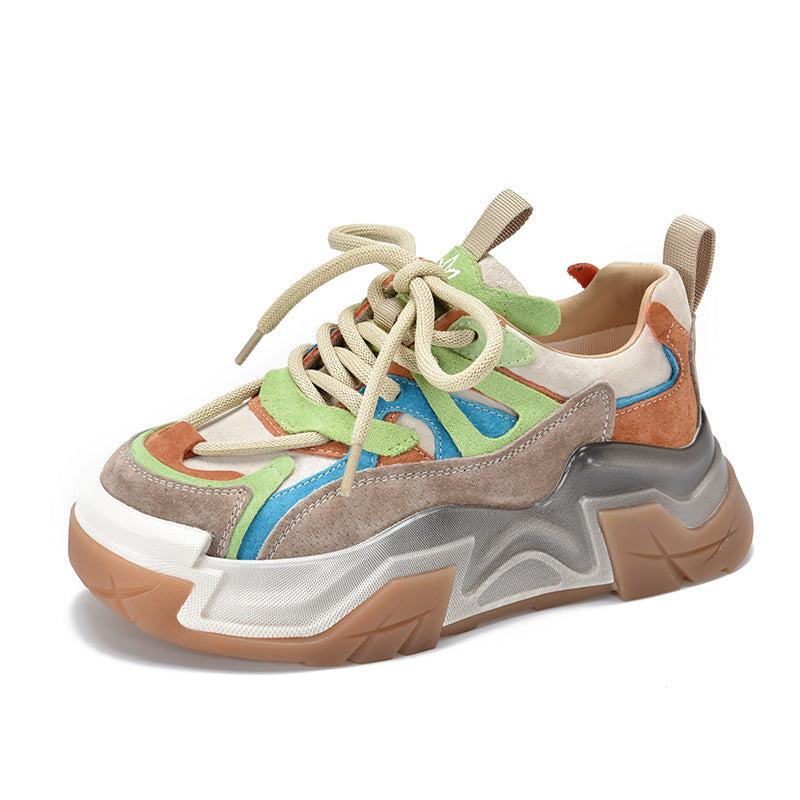 Dame Sporty Chunky Sneakers med farverigt overmateriale og skridsikker sål Stilla