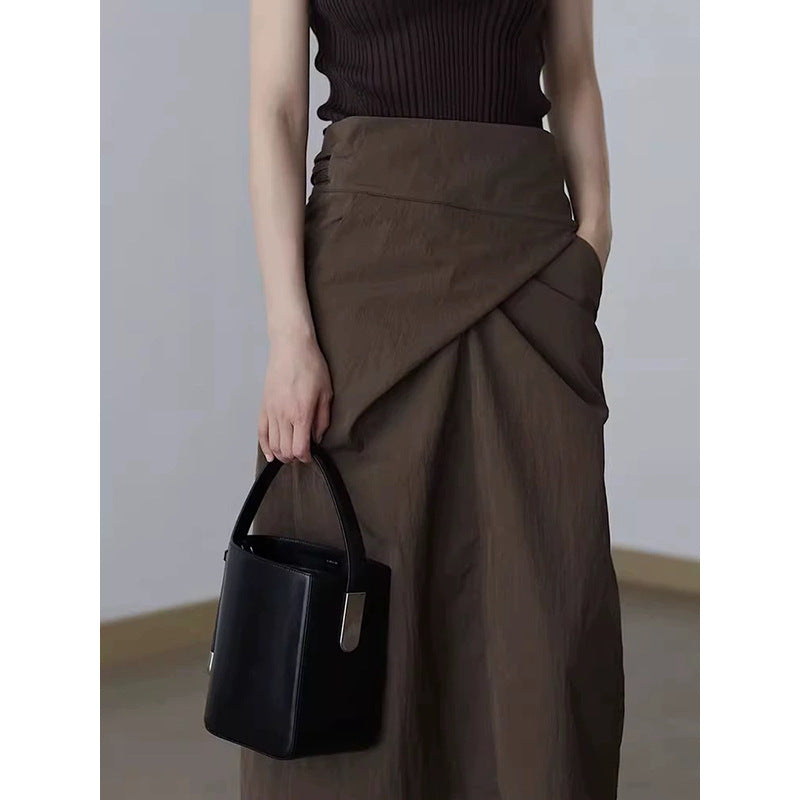 Dame elegant wrapped skirt med asymmetrisk snit og moderigtigt design Stilla