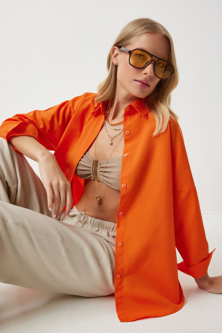 Dame Oversized Bluse med lange ærmer Stilla