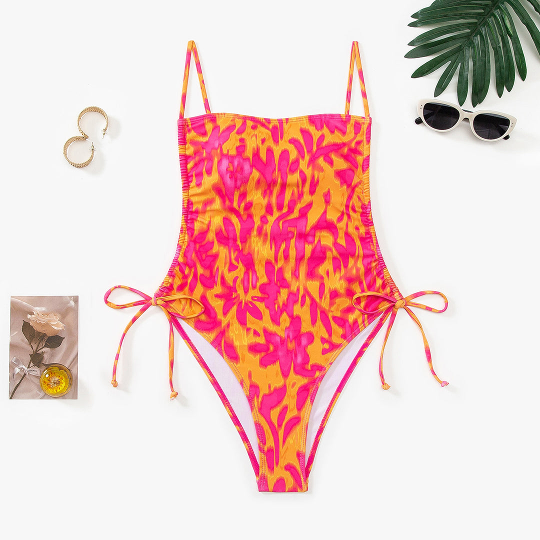 Dame One-piece badedragt med sideknuder Skovae