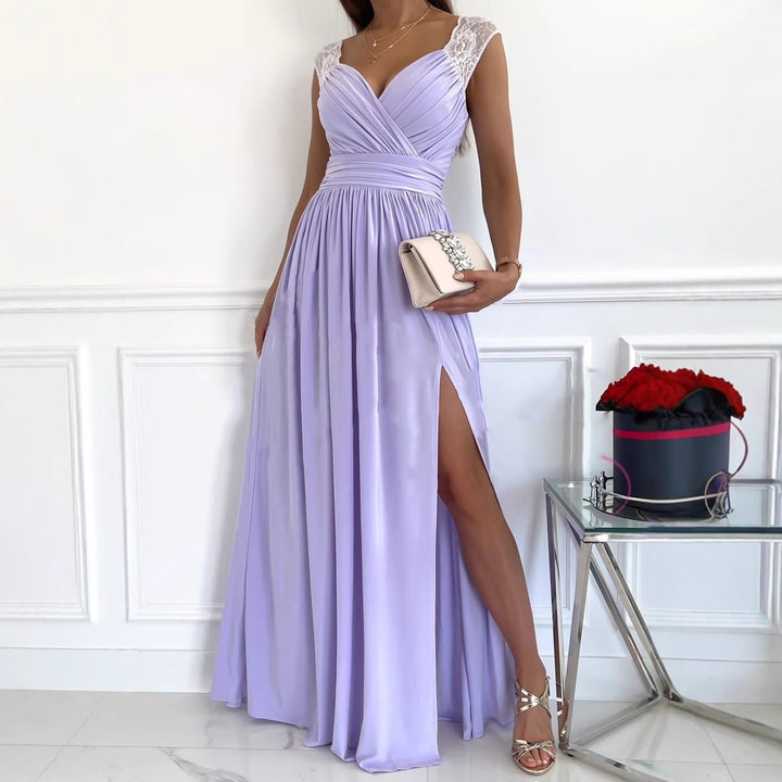 Dame Elegante Højslids-Maxi-Kjole Stilla 1751429438