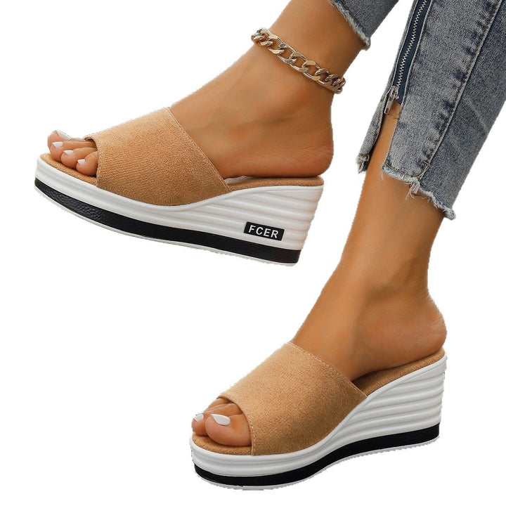 Dame Platform Sandaler med Leopardmønster Stilla