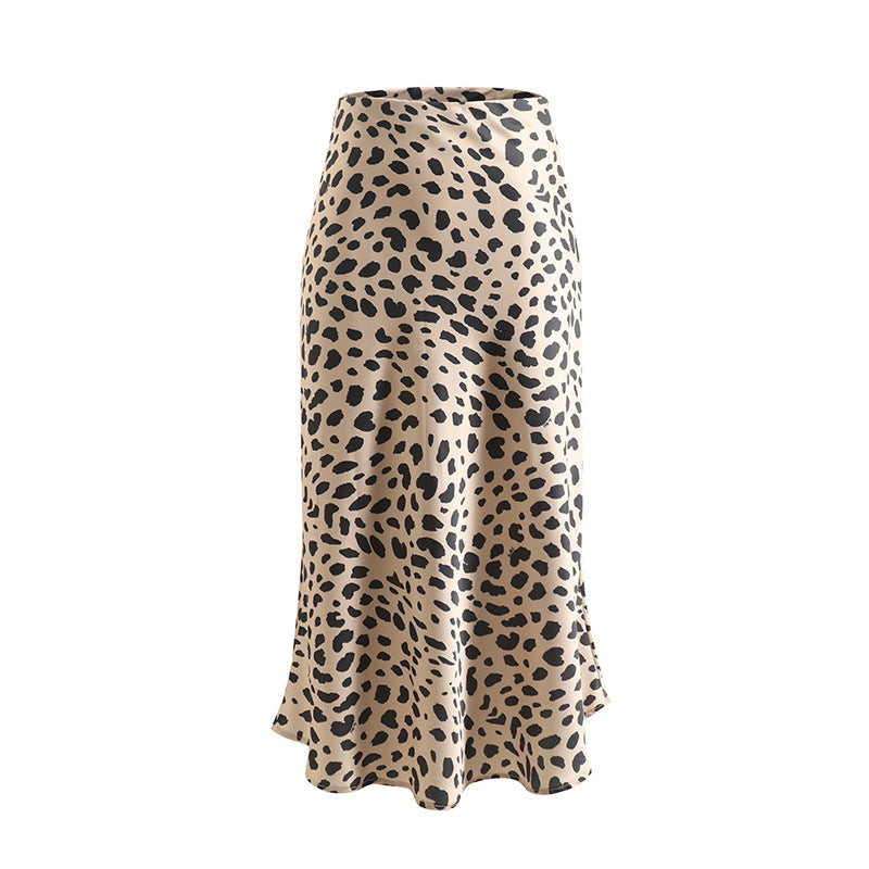 Damer Midi-nederdel med moderne leopardprint og elegant snit Stilla