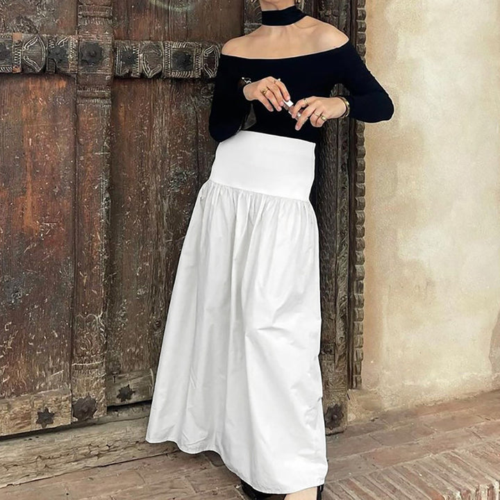 Dame Maxi Nederdel med elegant taljesnit og svungent design Stilla