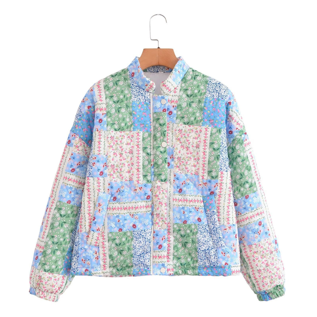 Kvinders patchwork quilted jakke med praktiske lommer Stilla