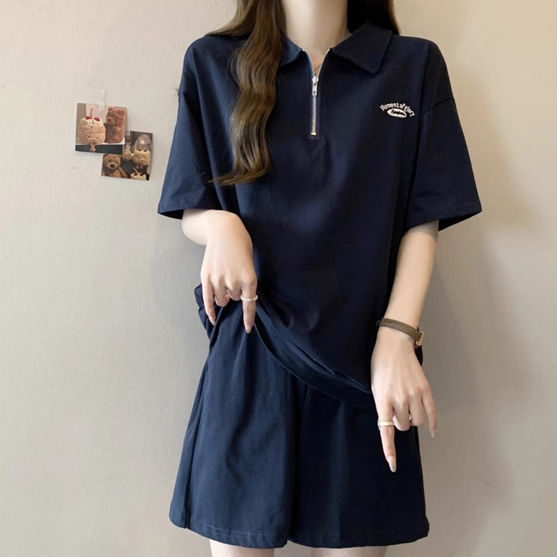 Femme Sporty Halv-Zip Polo Kjole Stilla