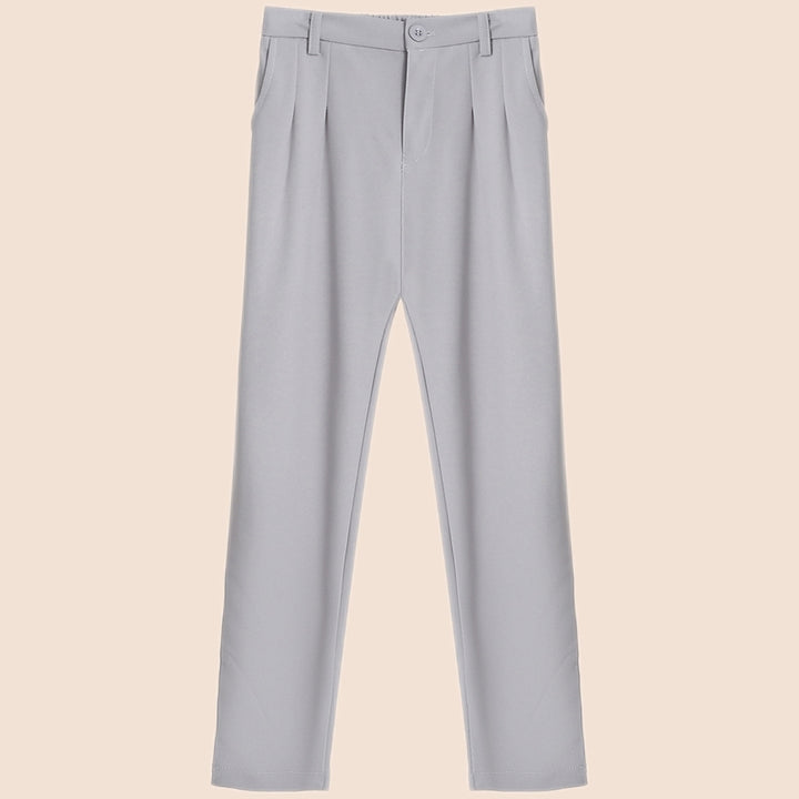 Kvindernes elegante chino bukser med plisseringer og høje lommer
