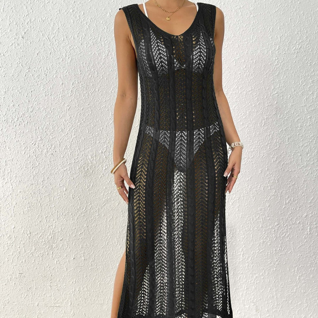 Dame elegant hækle sarong med gennemsigtigt design Skovae