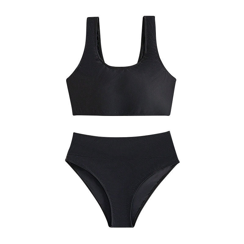 Dame Sport-Bikini med høj talje og brede stropper Skovae