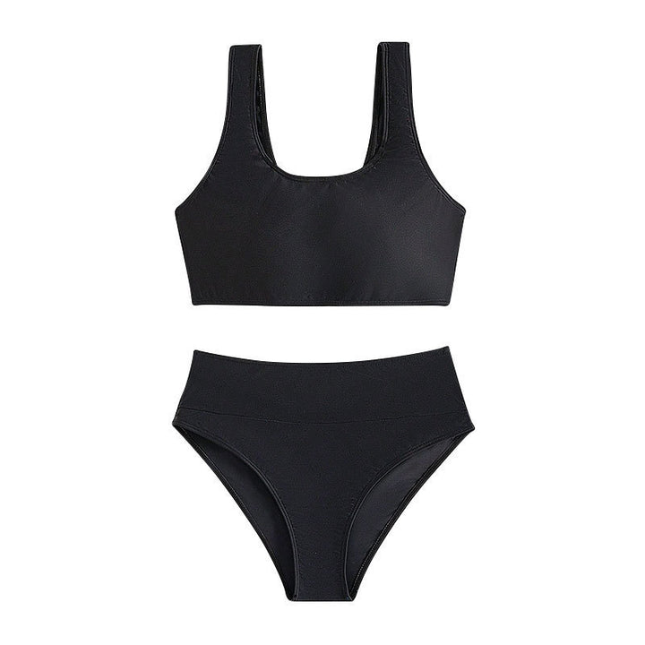 Dame Sport-Bikini med høj talje og brede stropper Skovae