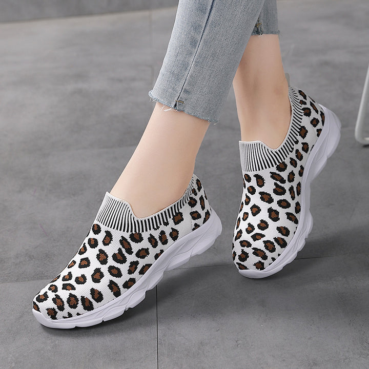 Dame Slip-On Komfort Sneakers med moderne leopardmønster Stilla