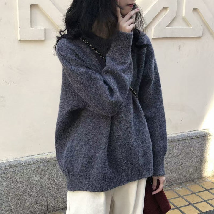 Kvinders oversized strikket sweater med ribbede detaljer Stilla