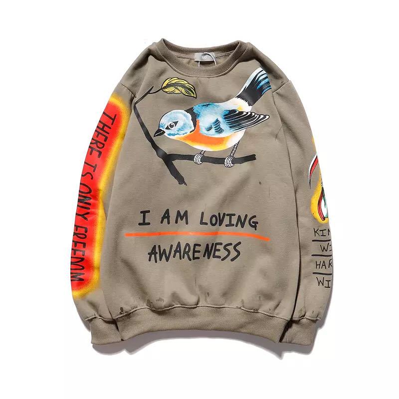 Dame sweatshirts med unikt fuglemotiv og inspirerende grafikker Stilla