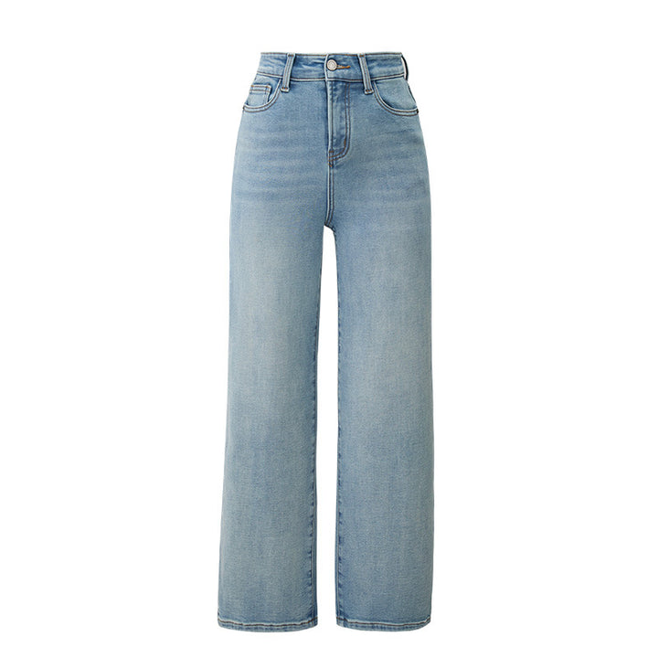 Dame Flared Jeans i moderne Light-Wash-stil med høj talje og blødt greb Stilla
