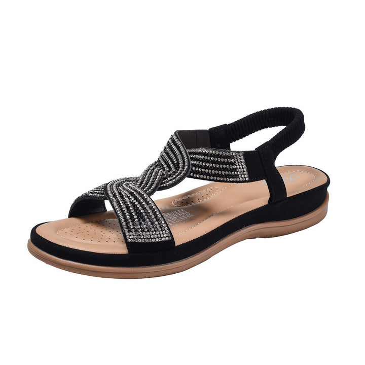 Dame Komfortable Sandaler med funkende Strassdetaljer Stilla
