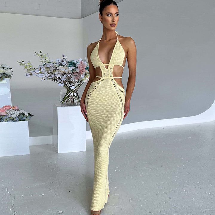 Dame Maxi-Strandkjole med innovativt cut-out-design Skovae