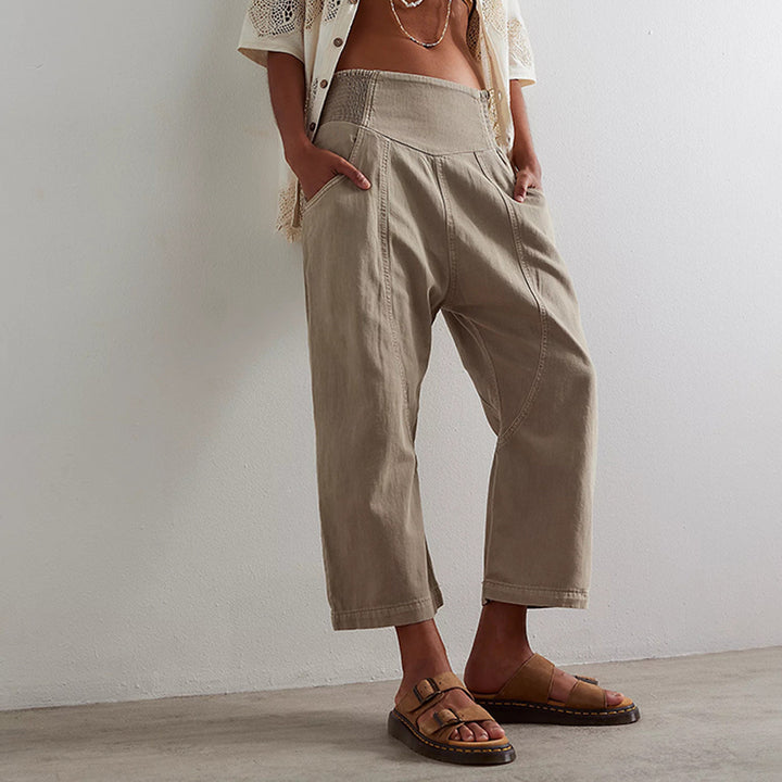 Damer casual Loose-Fit jeans med elastisk talje og rummelige lommer Stilla